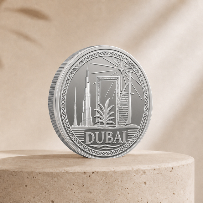 Dubai Skyline Silver Coin